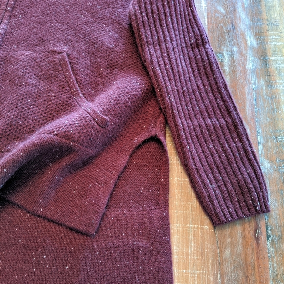UGG Elyse Cashmere Burgundy Hoodie Sweater - Picture 3 of 8